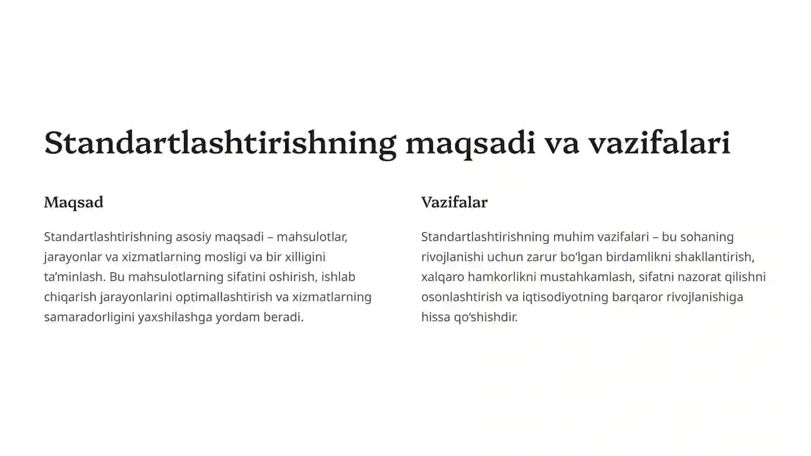 SIFATNI BOSHQARISHDA STANDARTLASHTIRISHNING TASHKILIY-HUQUQIY ASOSLARI 2