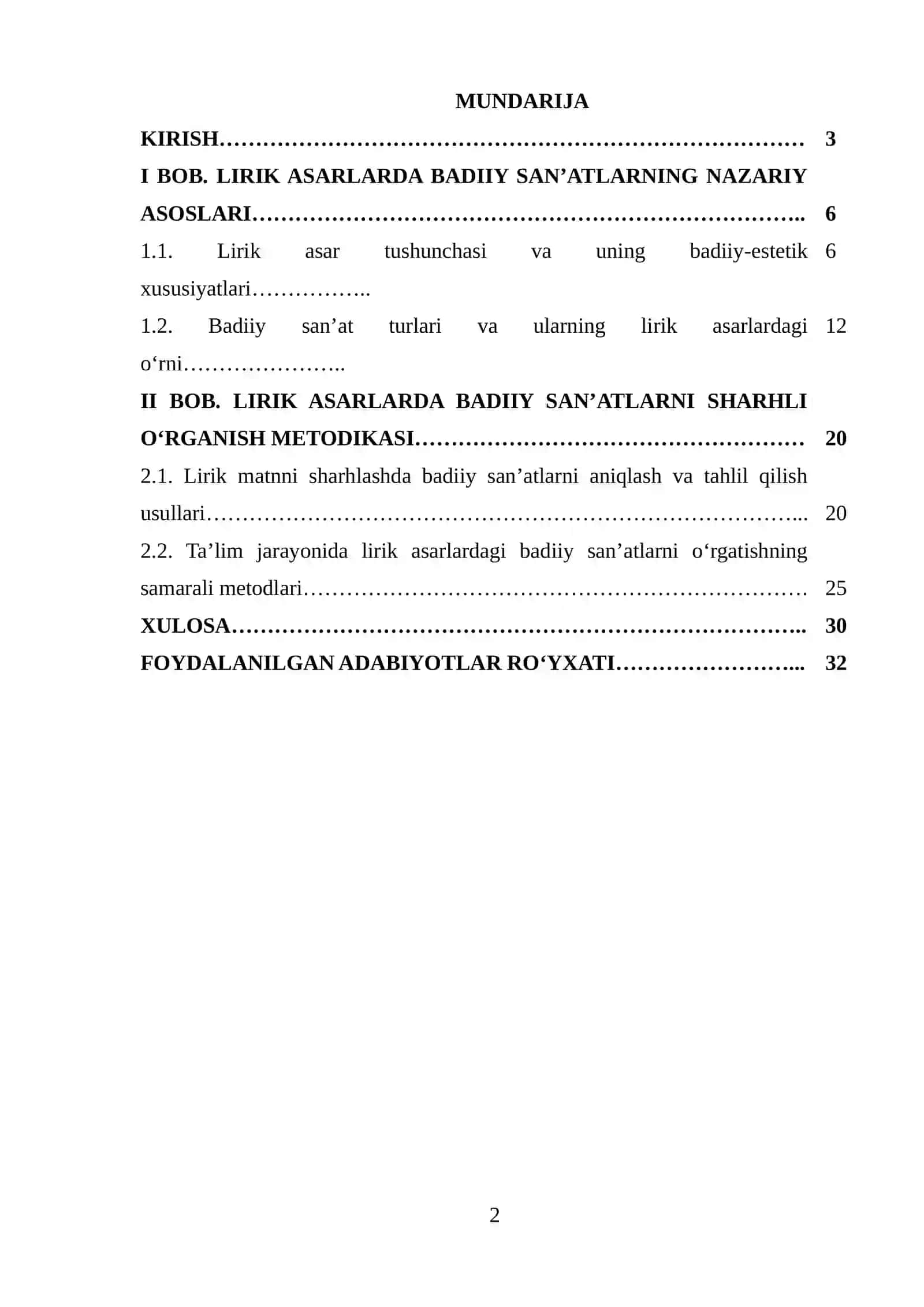 Lirik asarlardagi badiiy sanat turlarini sharhli o'rganish usullari 2