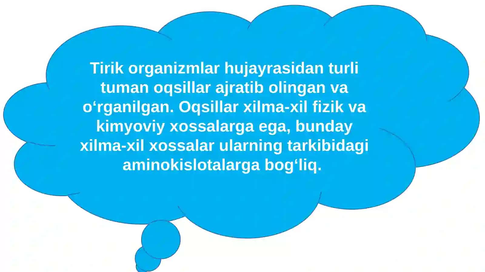 Oqsillarning xossalari 2