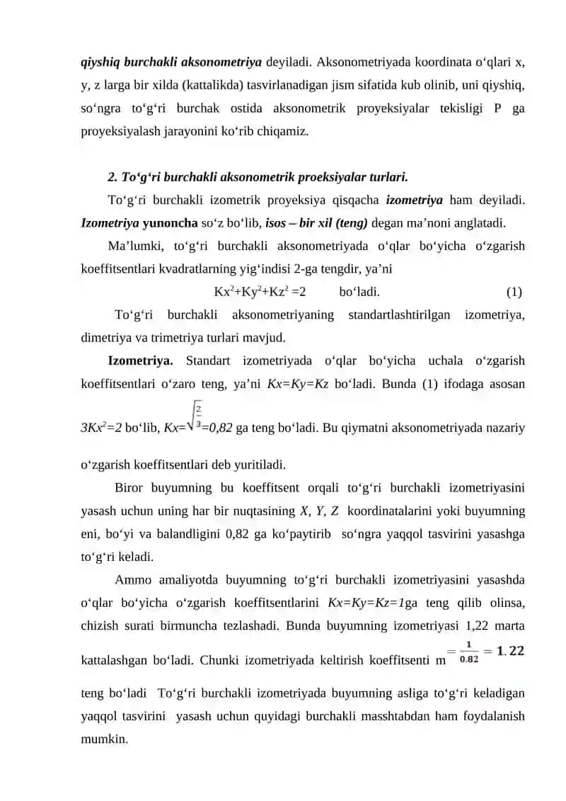 Aksonometrik proyeksiyalar 2