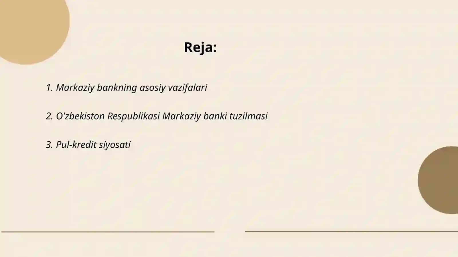 O'zbekiston Respublikasi markaziy banki uning vazifalari va makroiqtisodiy barqarorlikni ta'minlashdagi o'rni 2