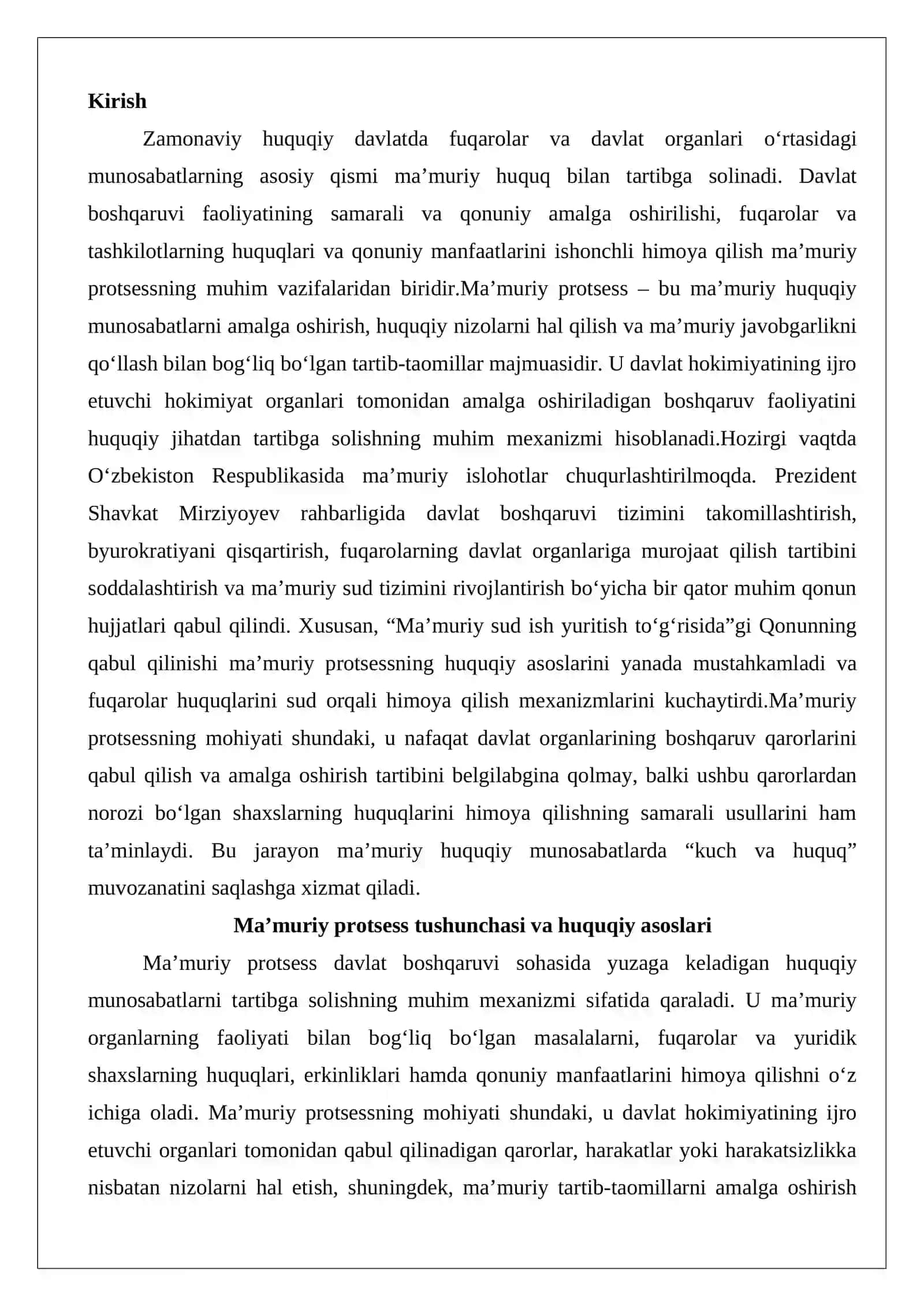 Ma’muriy protsess tushunchasi, mohiyati va turlari 2