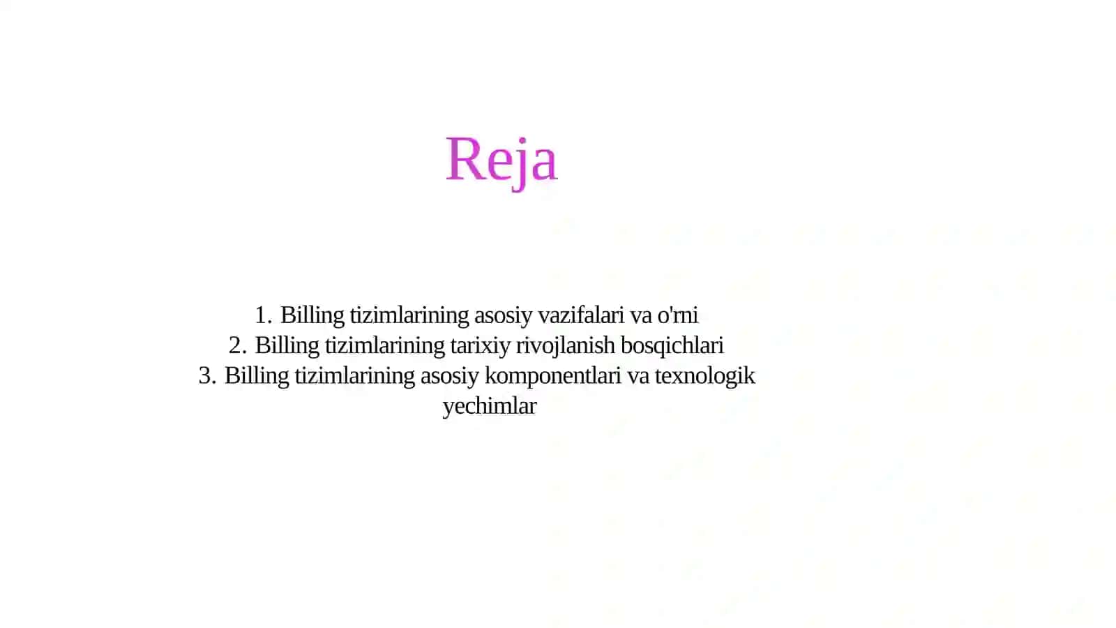 Billing tizimlarining ishlash texnologiyasi va iqtisodiyotda qo'llash salmog'i 2