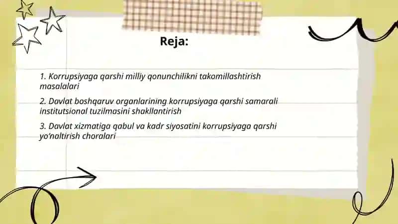 Korrupsiyaga qarshi milliy qonunchilikni takomillashtirish masalalari 2