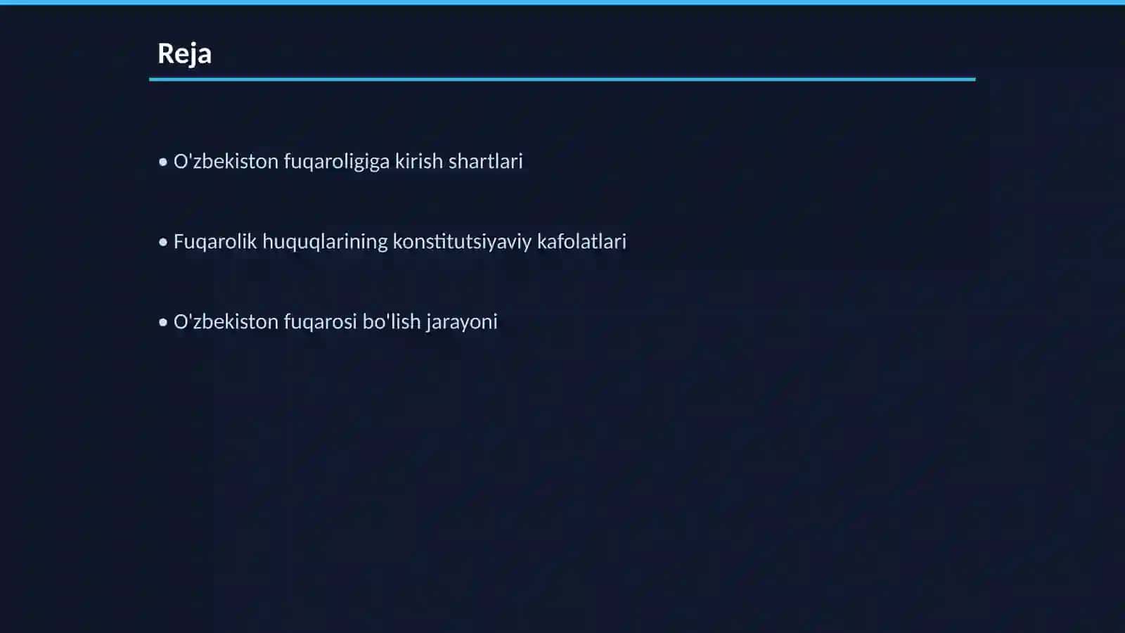 O'zbekiston fuqaroligining konstitutsiyaviy-huquqiy asoslari va kafolatlari 2
