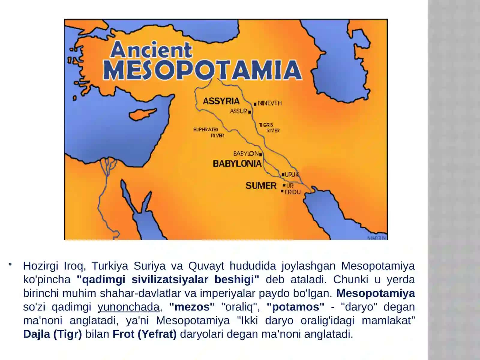 Mesopotamiyaning eng qadimgi davlatlari (Shumer va Akkad) 2