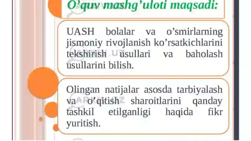 BOLALAR VA O’SMIRLARNING JISMONIY RIVOJLANISHINI NATANAT OILISH 2