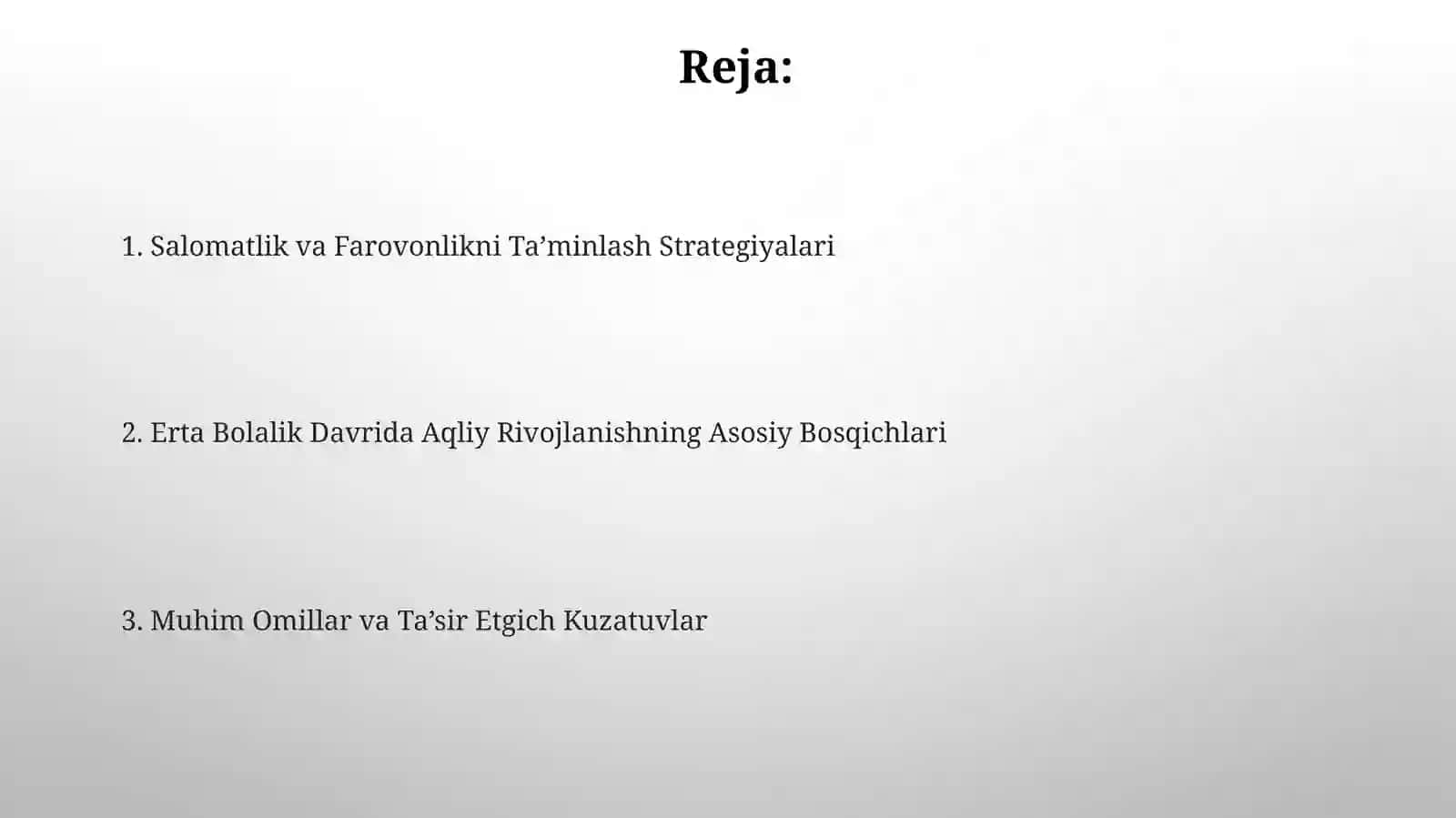 Salomatlik va Farovonlikni Ta’minlash Strategiyalari 2