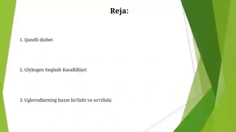 Uglevodlar boshqarilishining buzilishlari 2