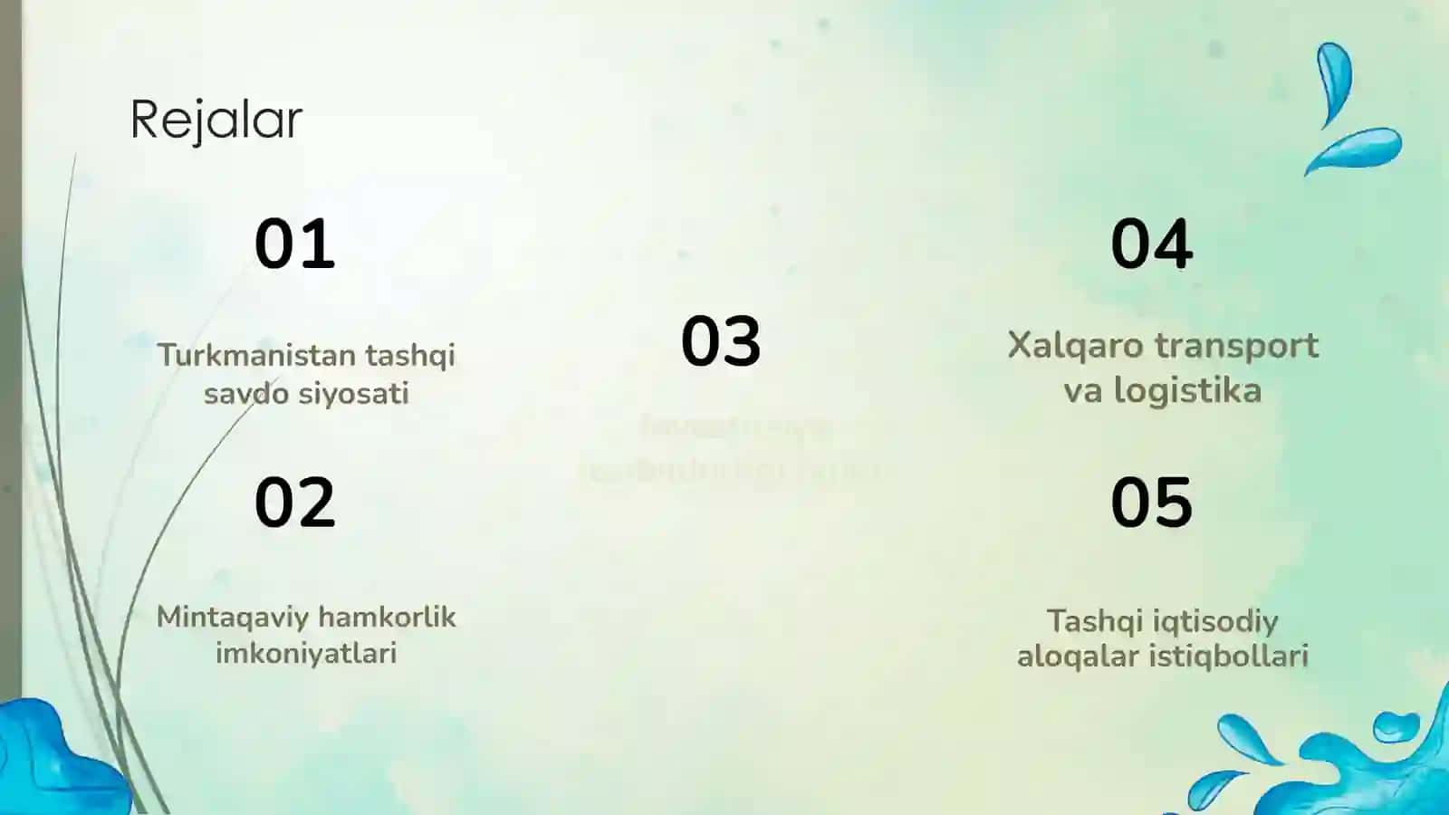 Turkmanistan tashqi iqtisodiy aloqalari. 2