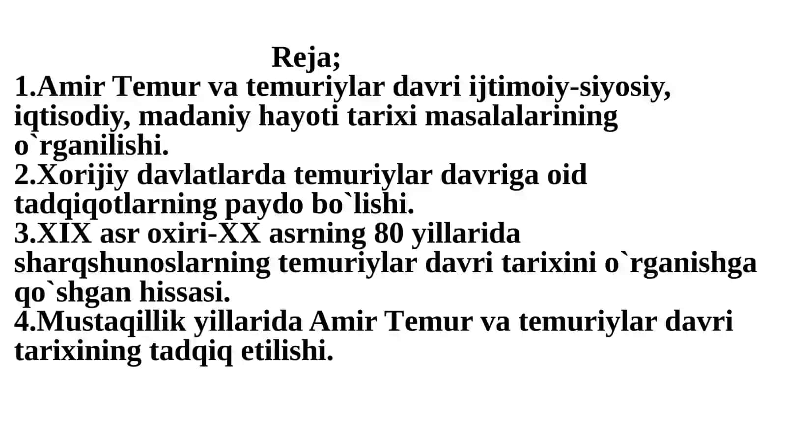 Amir Temur va temiurilar davri tarix shunosligi 2