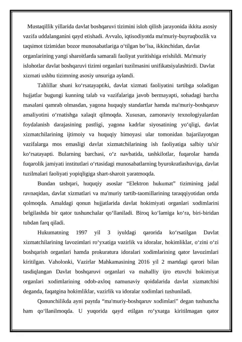 Mustaqillik yillarida davlat boshqaruvi tizimi 2