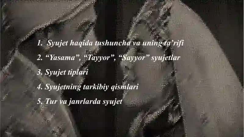 Syujet haqida 2