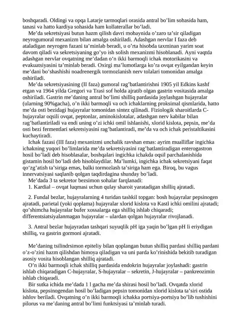 Me’da va o’n ikki barmoq yara kasalliklari 2