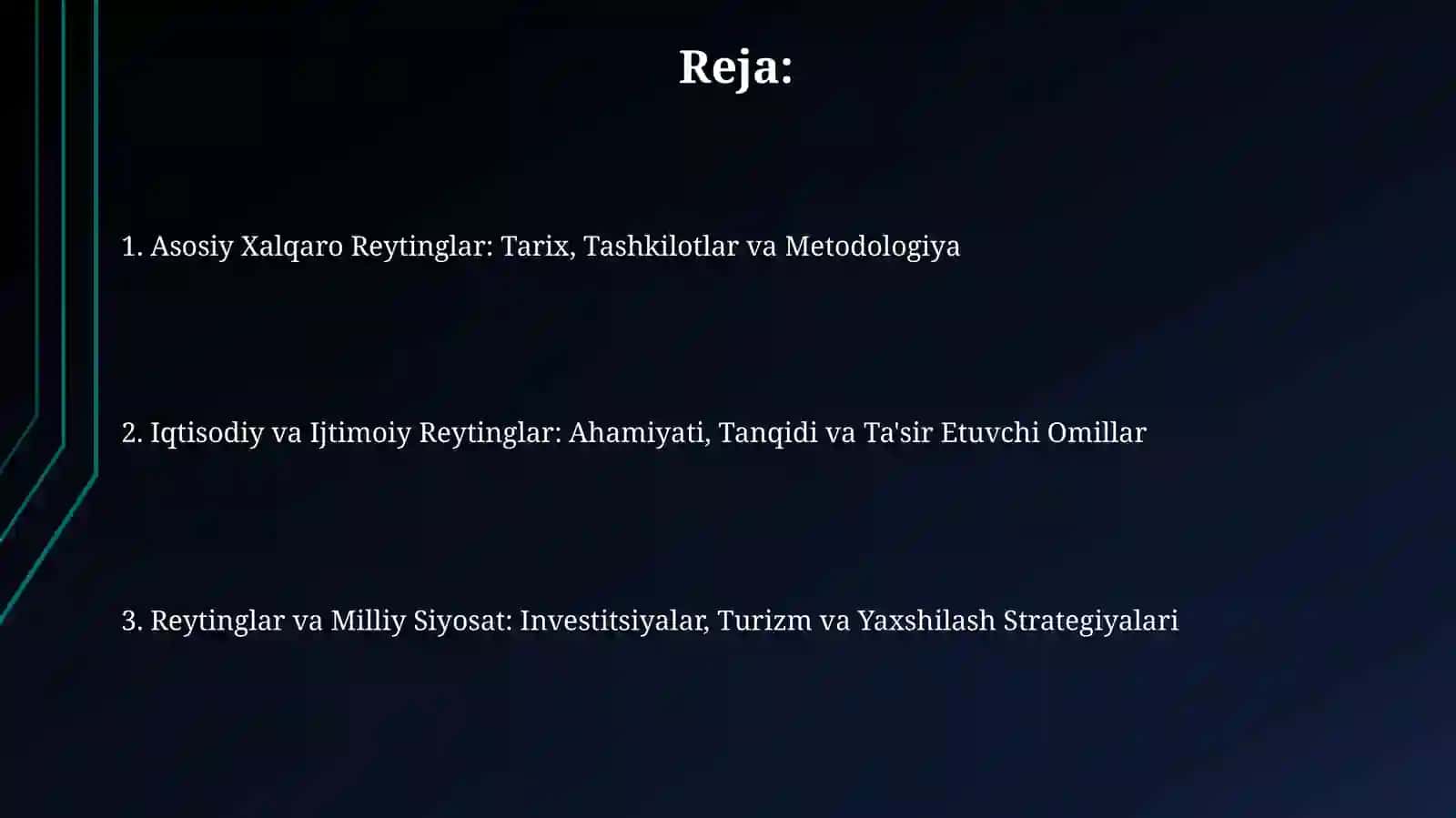 Asosiy Xalqaro Reytinglar: Tarix, Tashkilotlar va Metodologiya 2