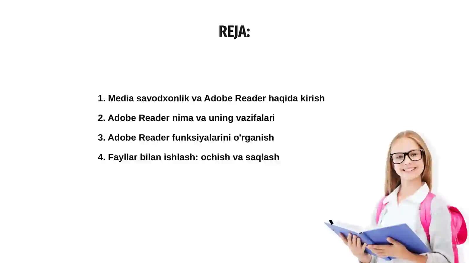Media savodxonlik fanidan "Adobe reader" 2