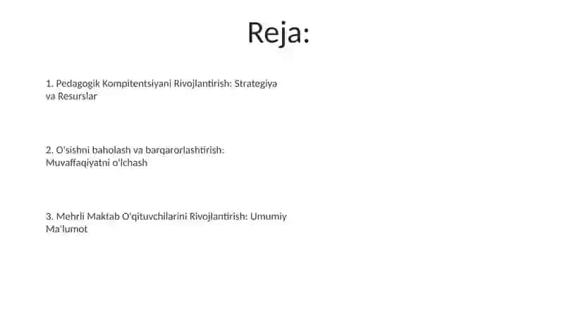 Mehrli maktab òqituvchilarining pedagogik kompetensiyalarini shakllantirish 2