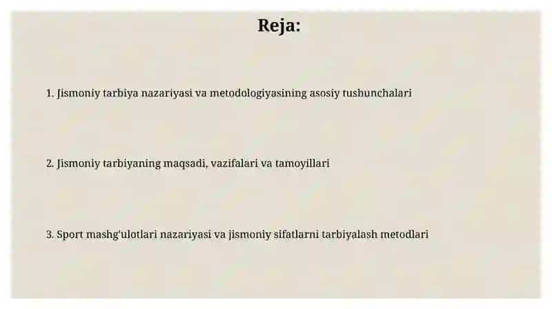 Jismoniy tarbiya nazariyasi va metodikasi 2