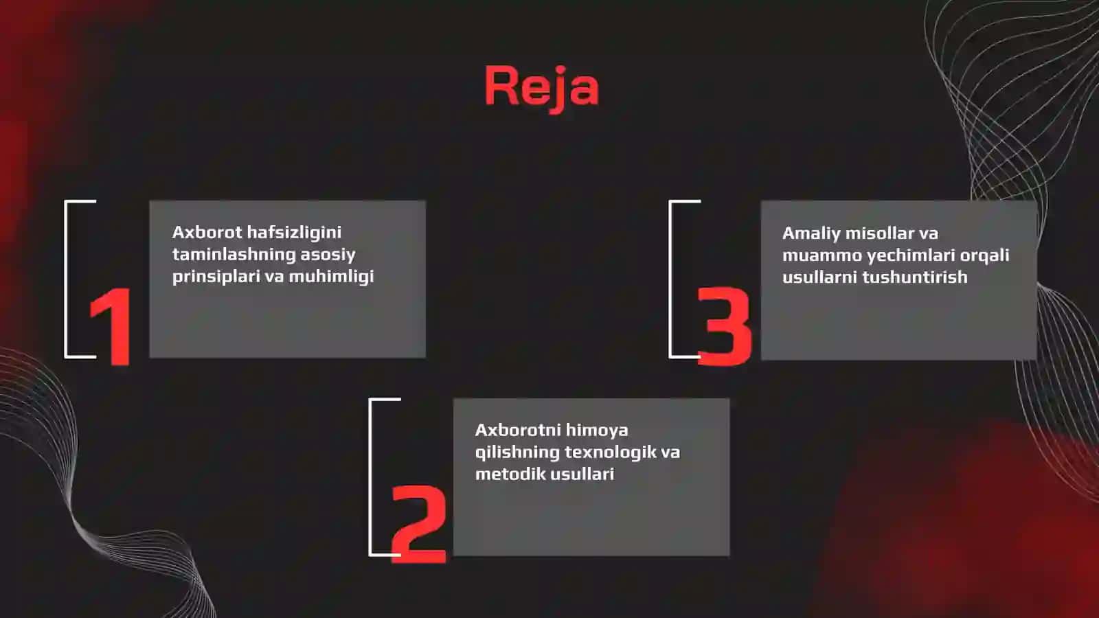 Axborot hafsizligini taminlash usullari 2