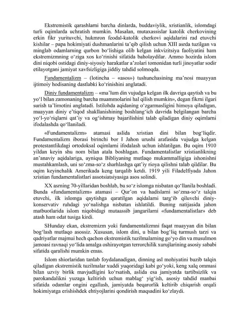Dunyo hamjamiyatining ekstremizm va terrorizmga qarshi kurash tajribasi 2