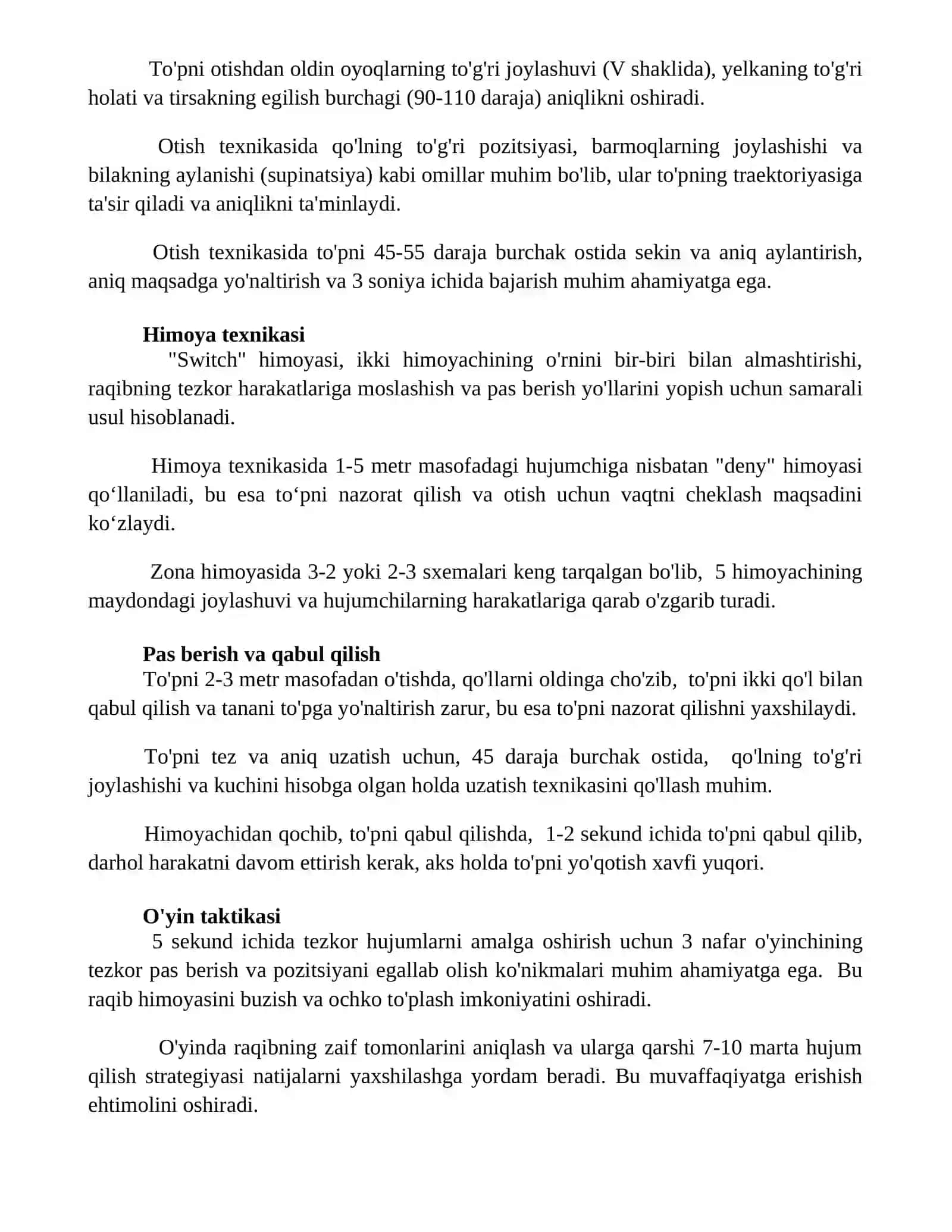 Basketbol oyin texnikasi va taktikasi 2