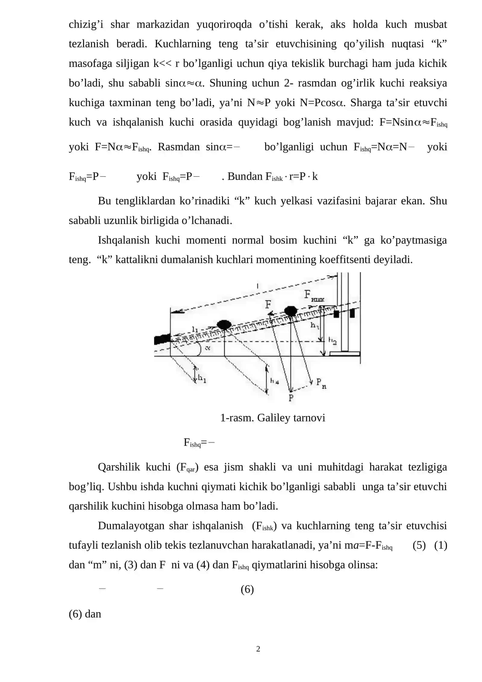 Galiley tarnovi asboblarini ishlab chiqish 2