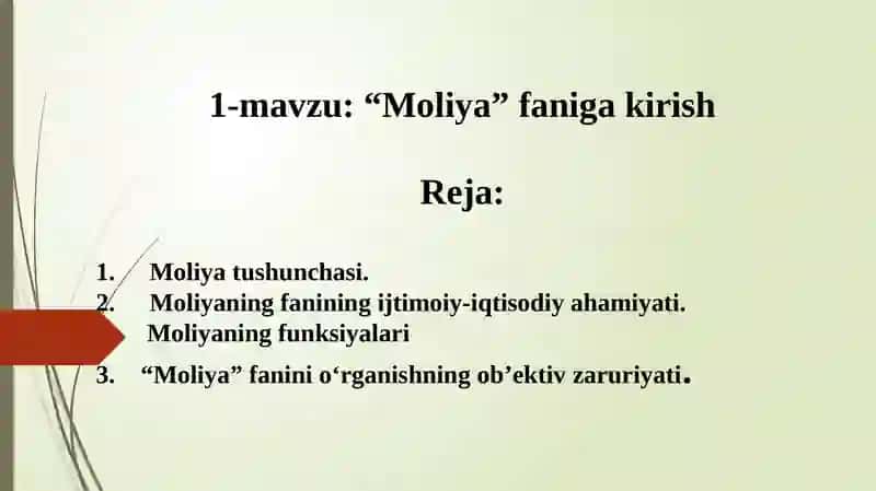 Moliya asoslari 2