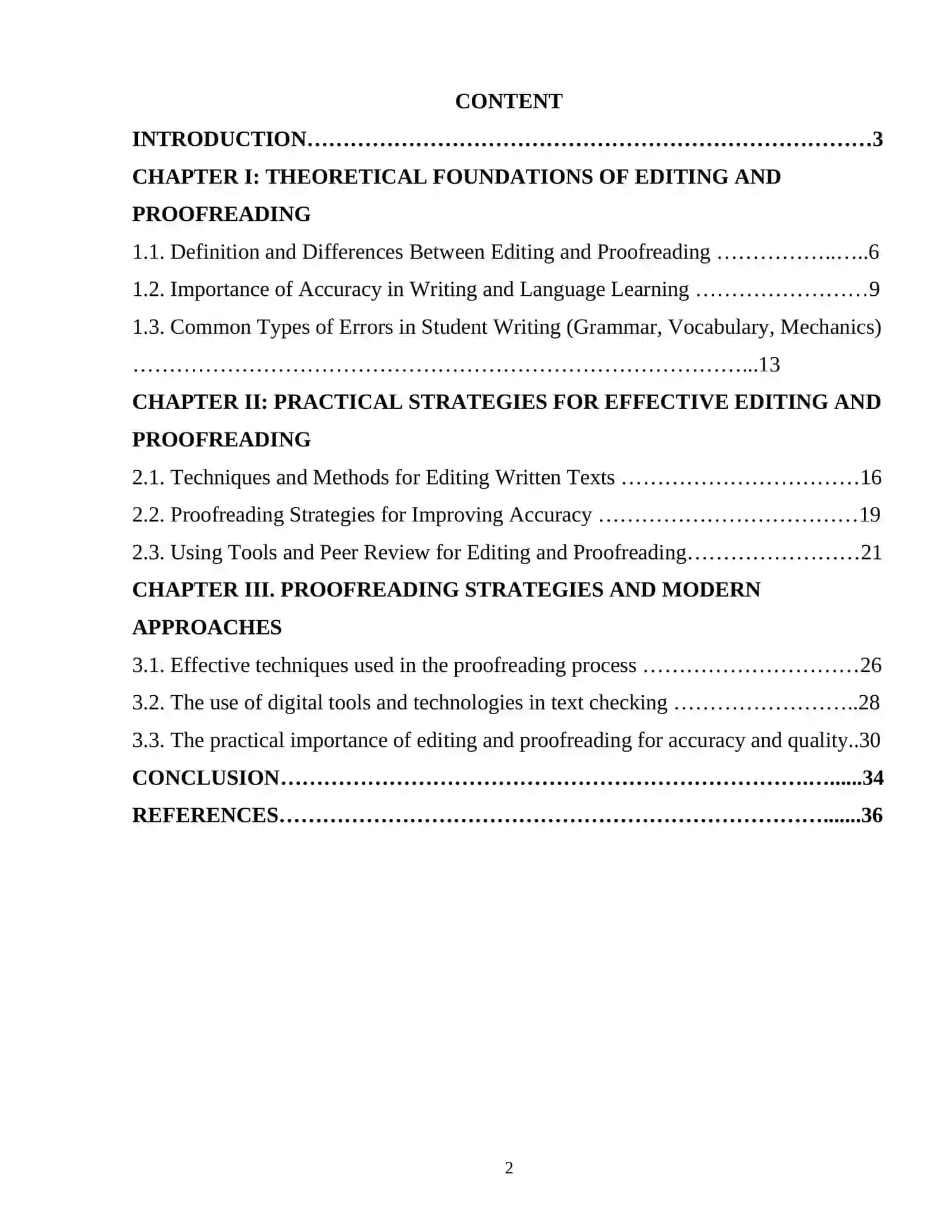 EDITING AND PROOFREADING STRATEGIES FOR ACCURACY 2