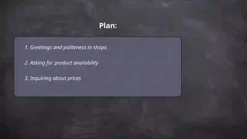 Conversations in shops 2