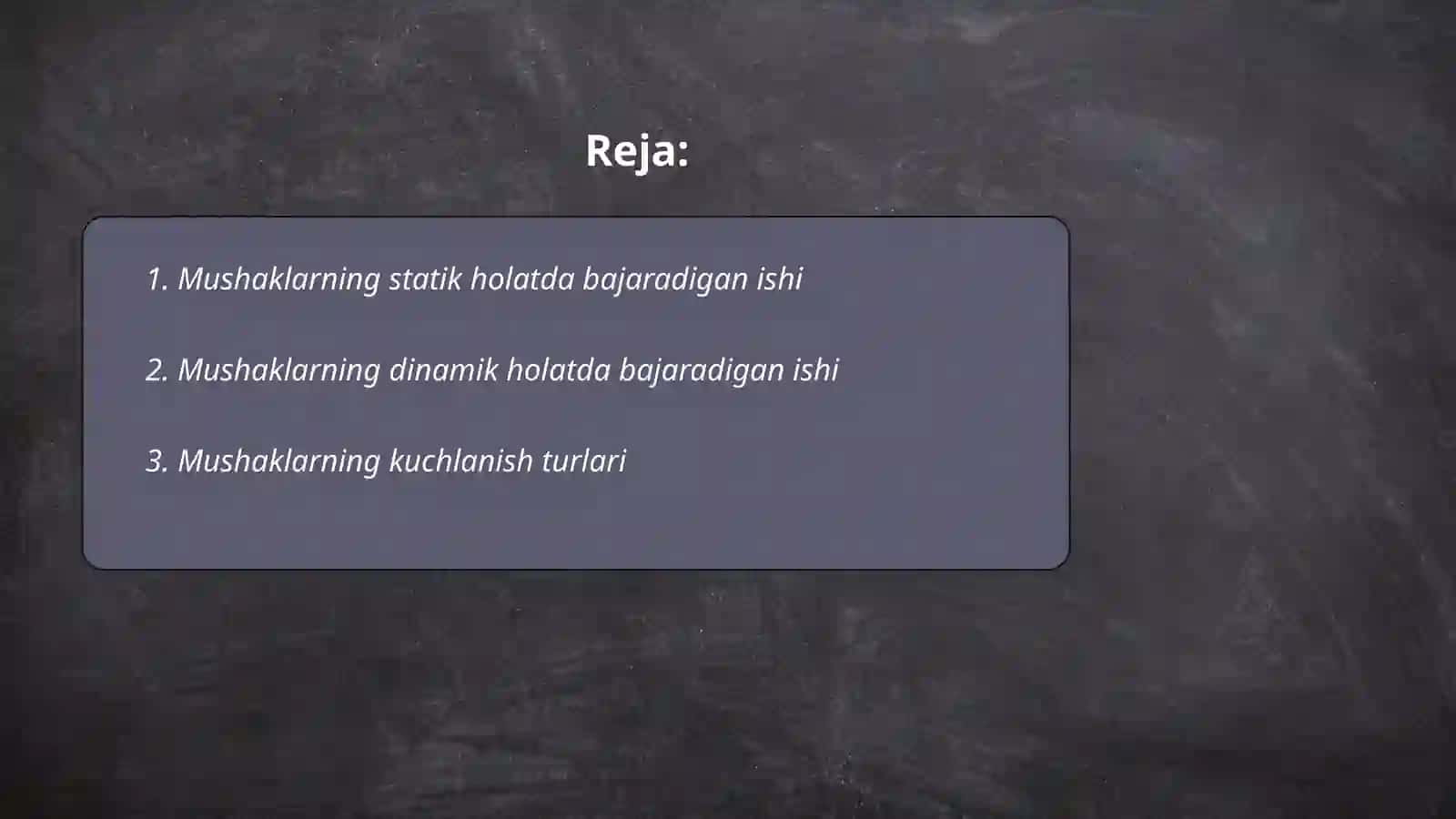 Muskullarning statik va dinamik xolatlarda bajaradigan ish turlari 2