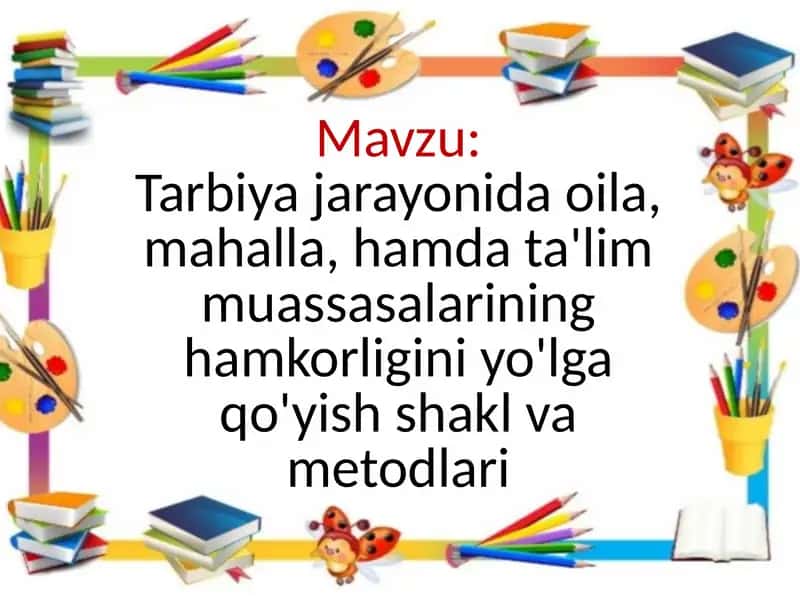 Boshlang'ich ta'limda Tarbiya fanidan tayyorlagan mustaqil ta'limi 2