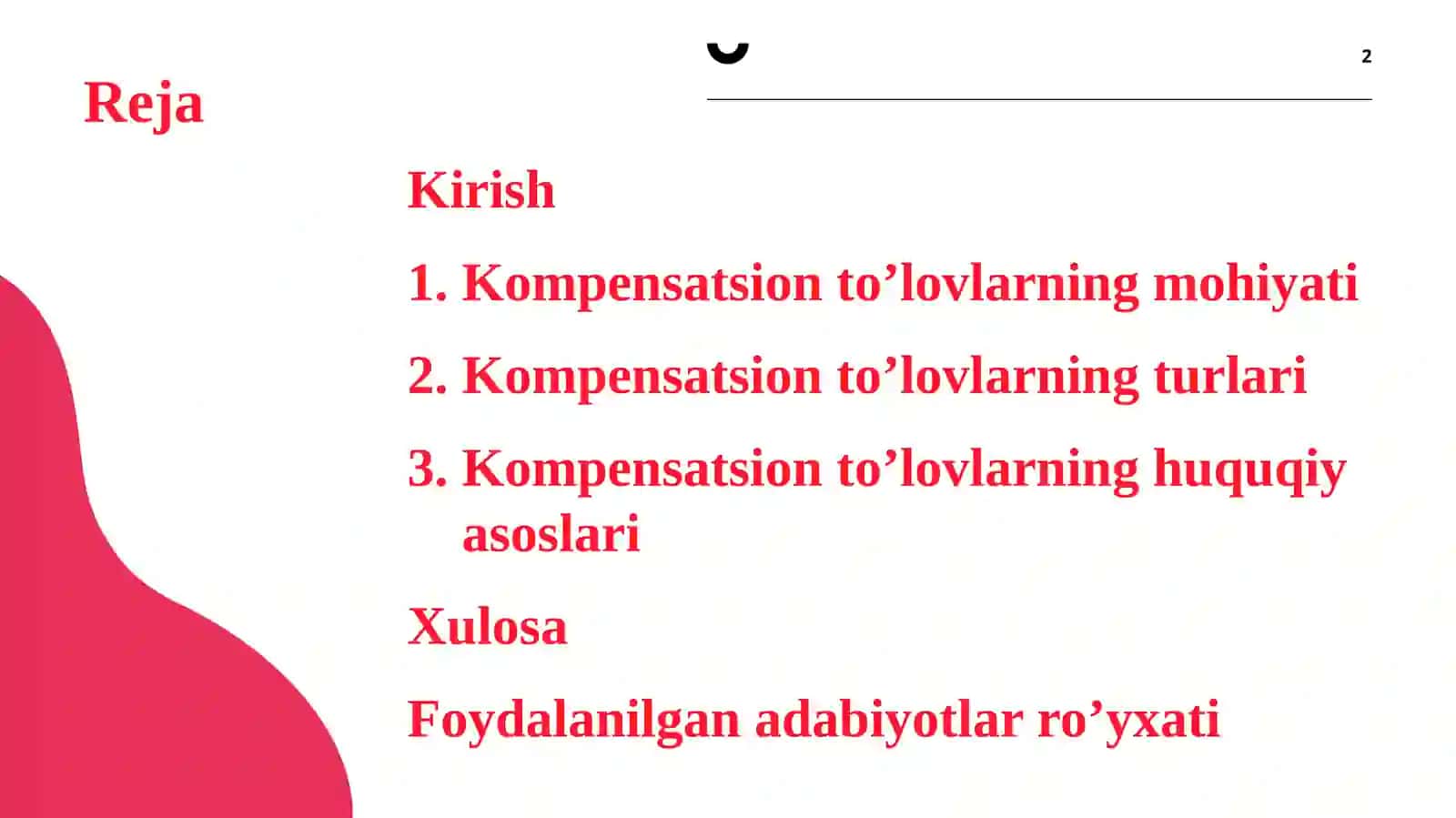 Kompensatsion to'lovlar 2