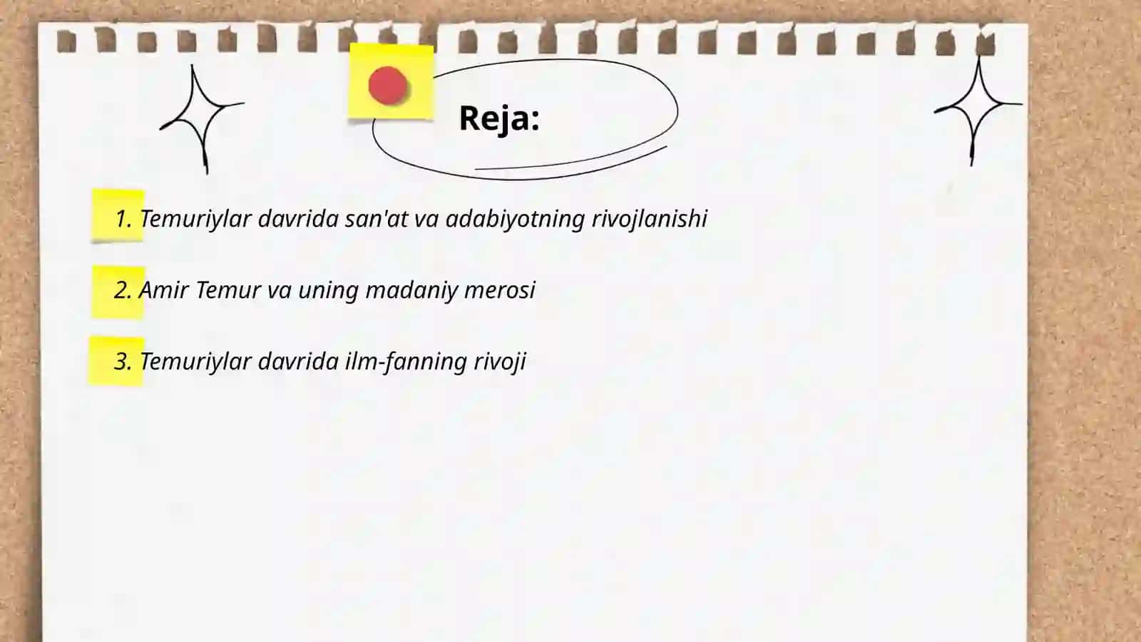 Temuriylar davrida ma'naviy marifiy yuksalish 2