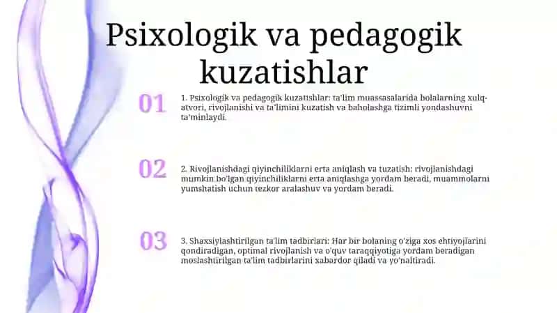 Psixologik Va Pedagogik Kuzatishlar Va Bolalar Rivojlanishida OgʻIshlarni Koreksiyalash 2