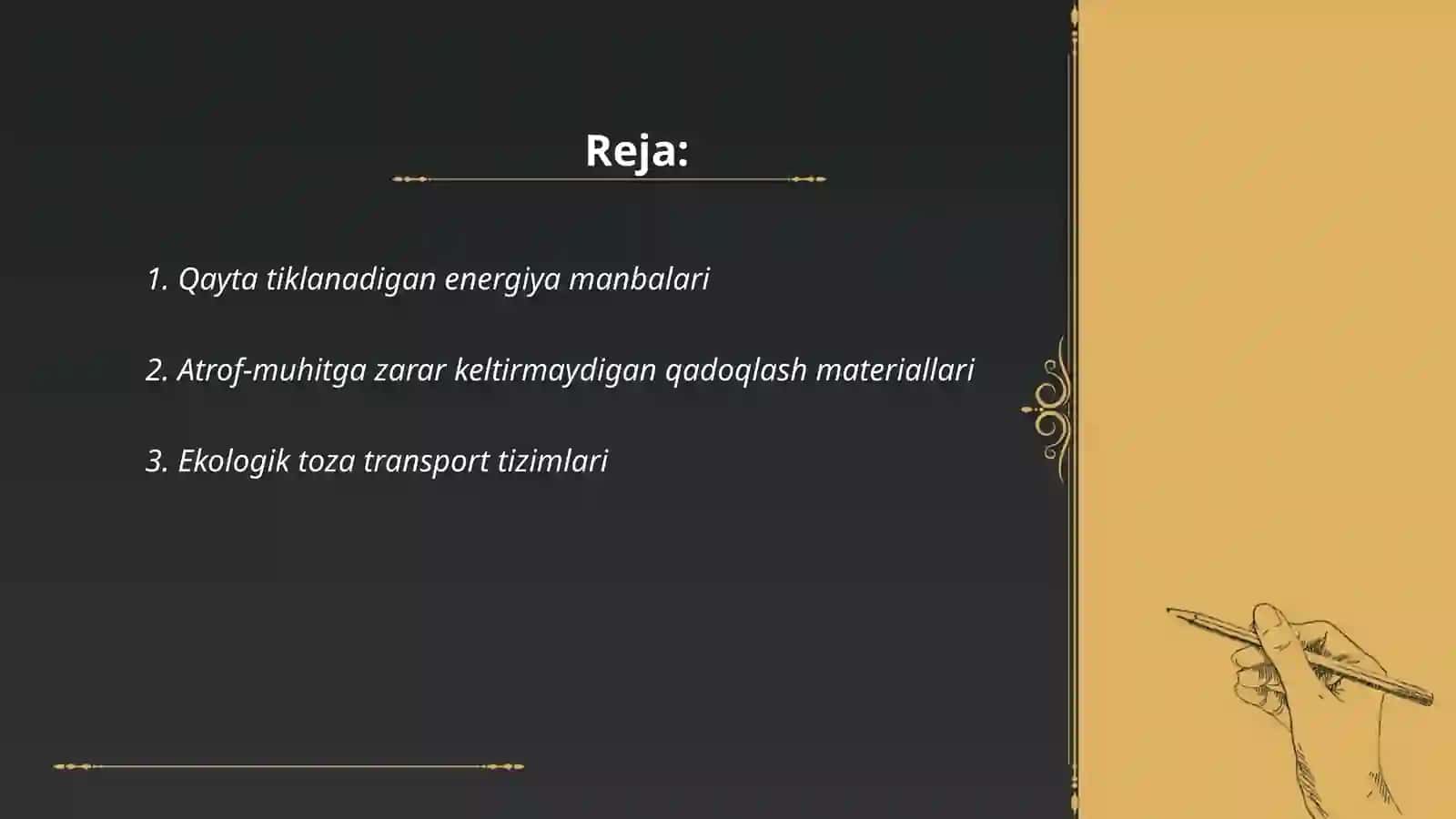 Ekologiyaga hissa qoʻshadigan biznes 2