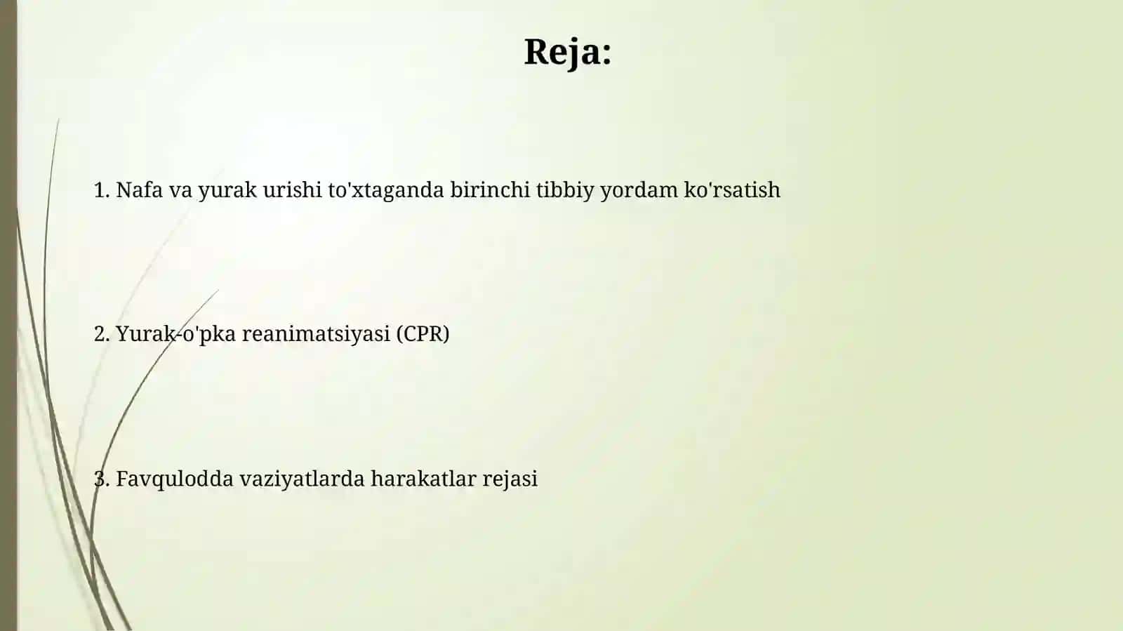 Nafas va yurak tóxtaganda shoshilinch birinchi yordam berish 2