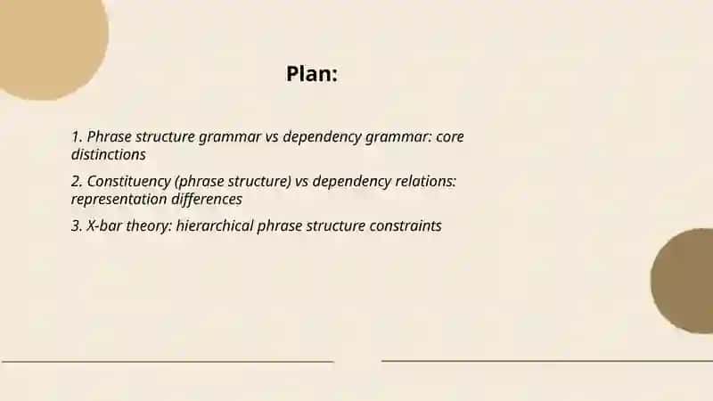Distinguish the specific features of the grammar models and structures 2