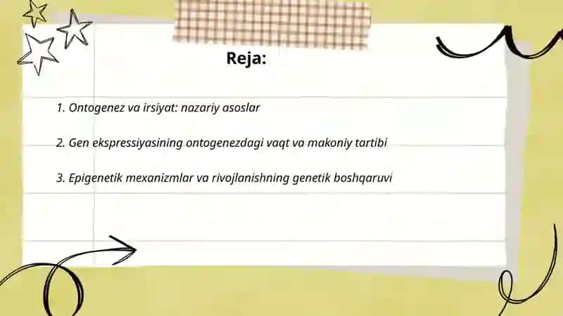Ontogenezda irsiyatning roli va zamonaviy genetik yondashuvlar 2