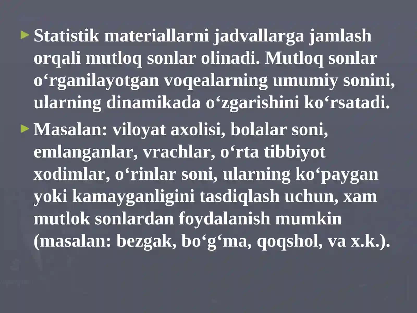 Nisbiy miqdorlar, ularning tibbiyotda qo‘llanilishi 2