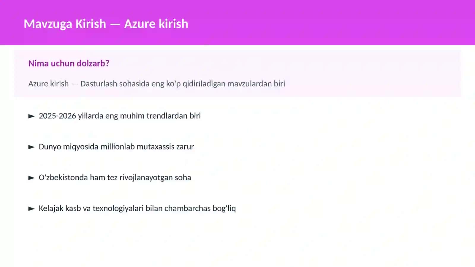 Azure kirish 2