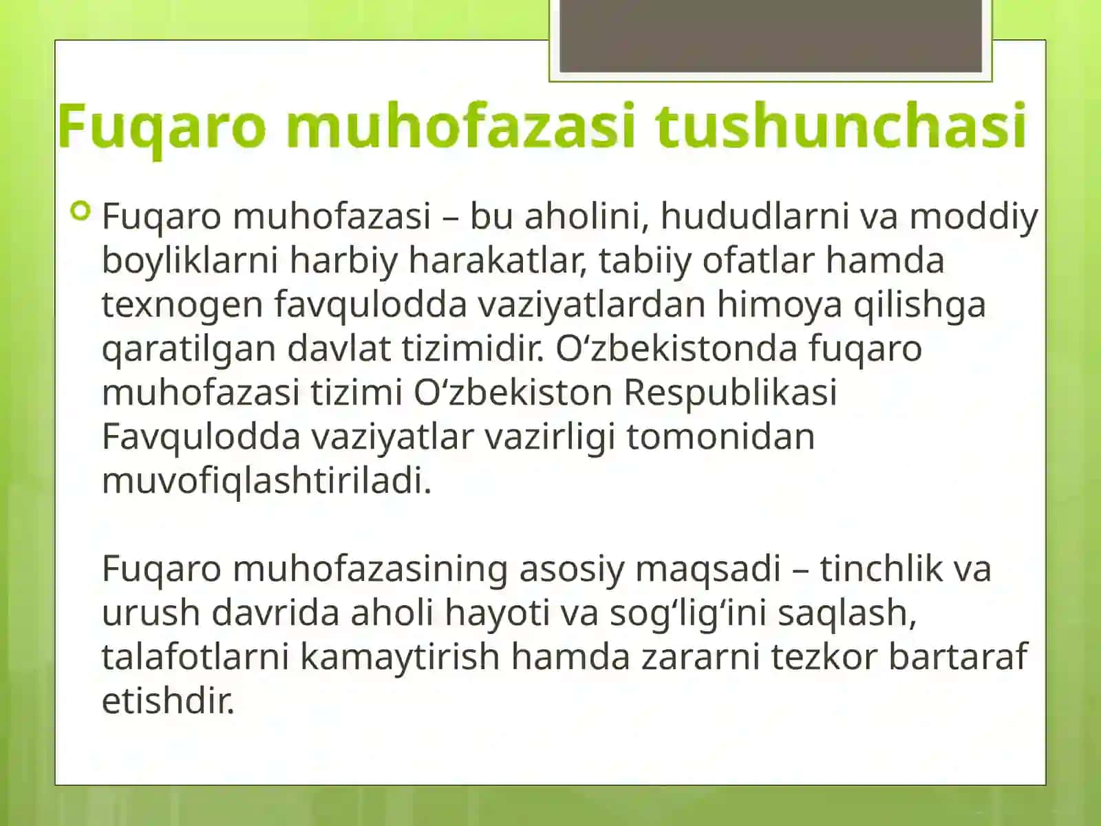 FUQARO MUHOFAZASI TIBBIYOT XIZMATI, VAZIFASI, TASHKILIY TAMOYILLAR. 2