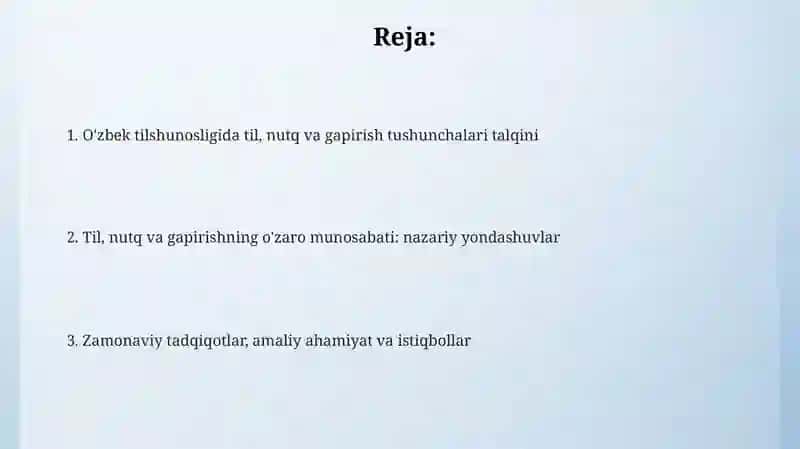 Til, Nutq va Gapirish Tushunchalarining Talqini 2