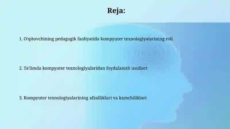 Oʻqituvchi pedagogik faoliyatida kompyutertexnologiyalaridan foydalanish 2
