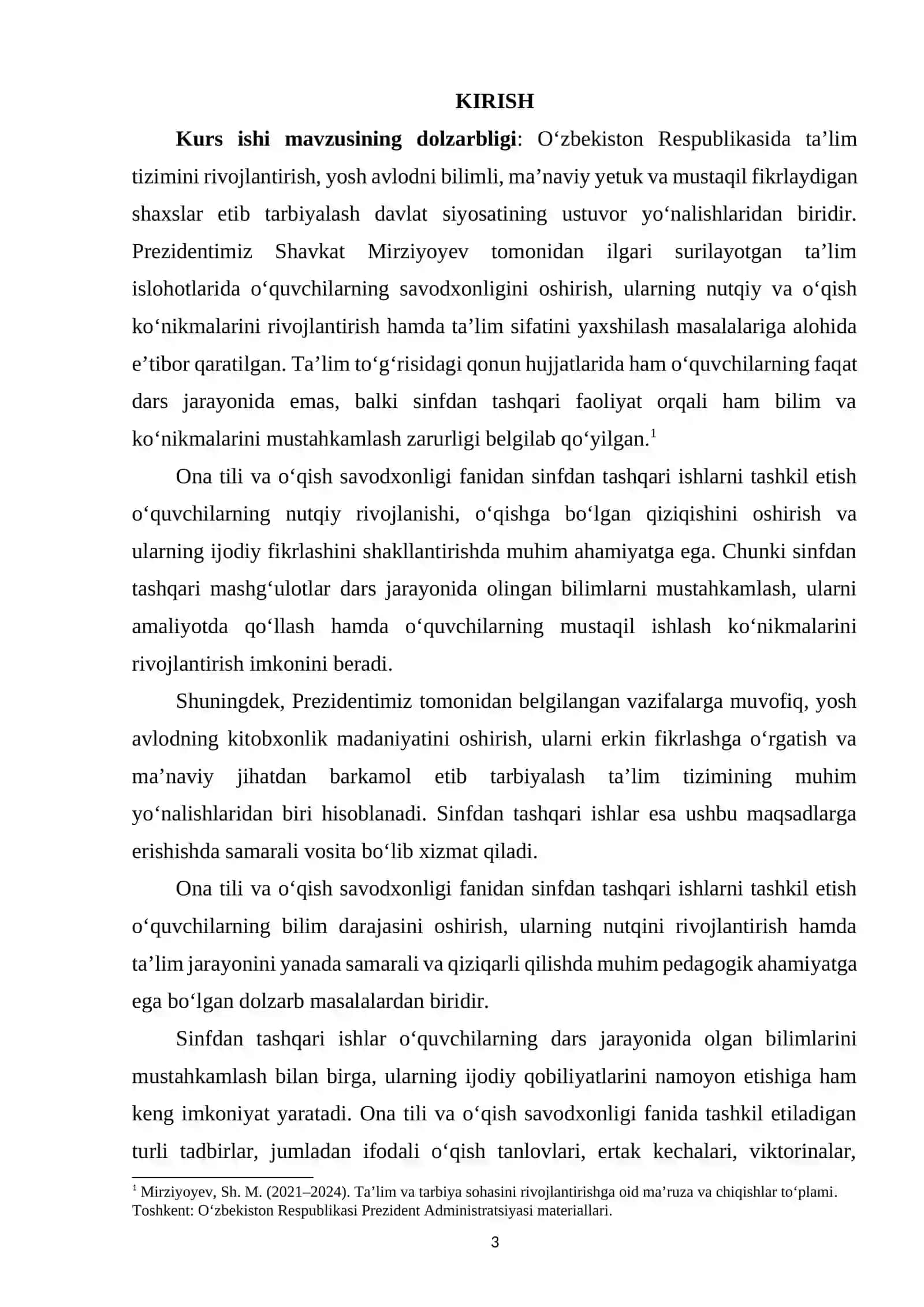 Ona tili va o‘qish savodxonligidan sinfdan tashqari ishlarni tashkil etish 2