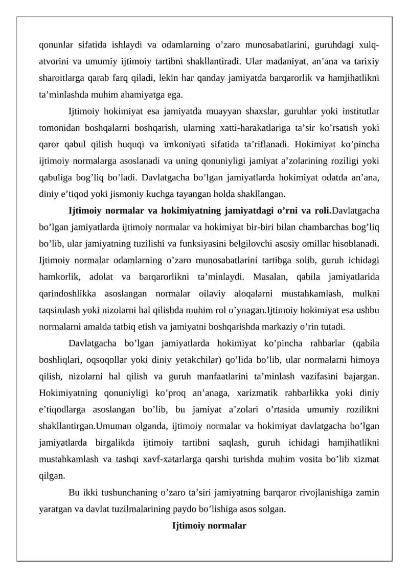 Ijtimoiy normalar va ijtimoiy hokimiyat 2