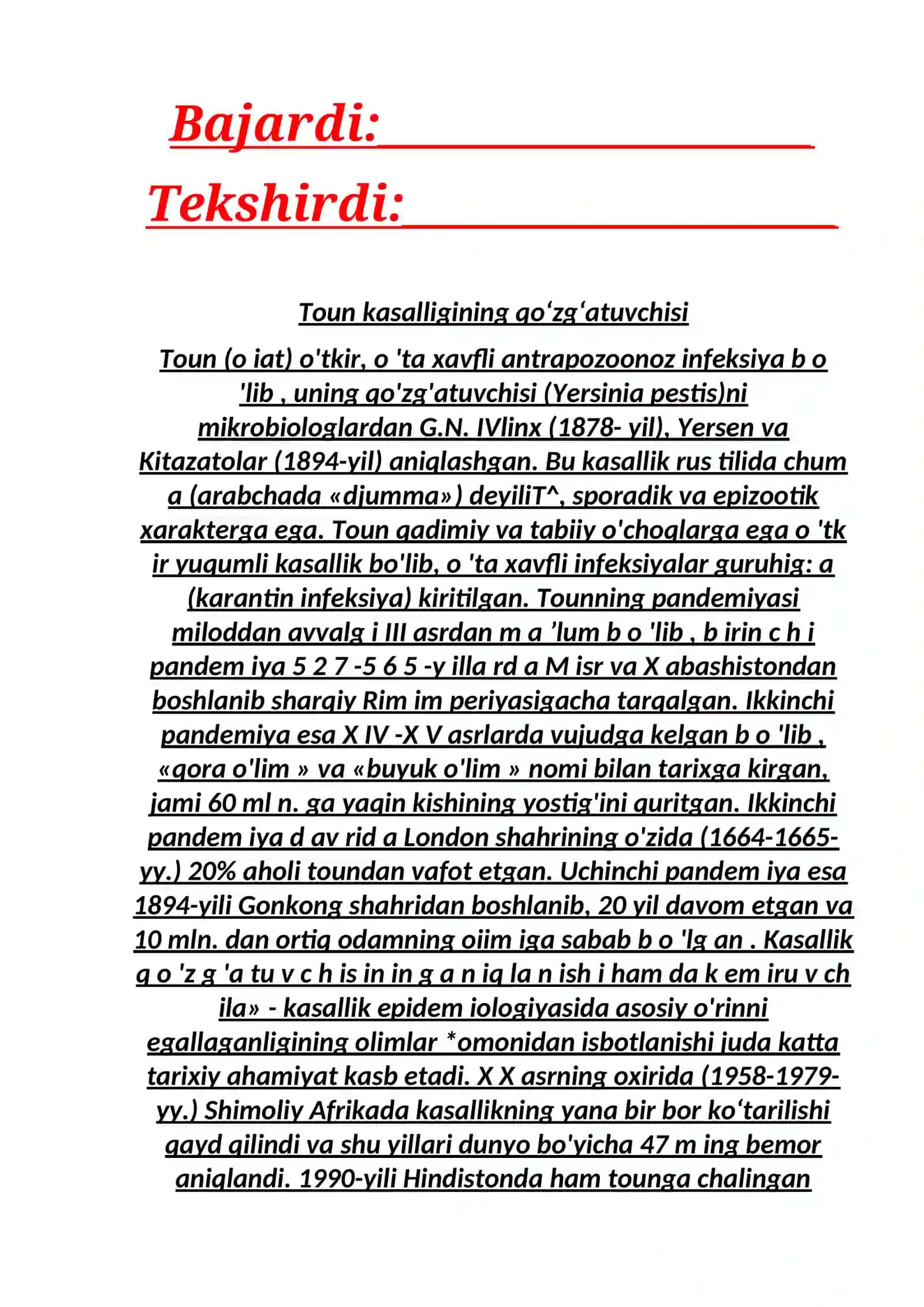 Zoonoz yuqumli kasallik qo’zg’atuvchilari 2