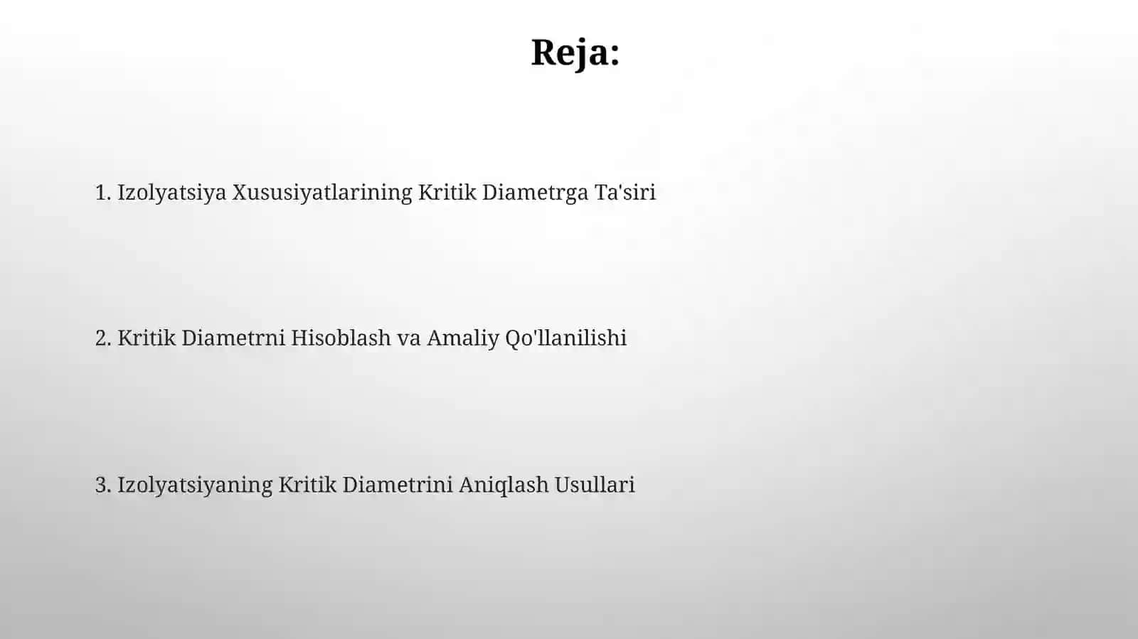Izolyatsiyaning Kritik Diametrini Aniqlash 2