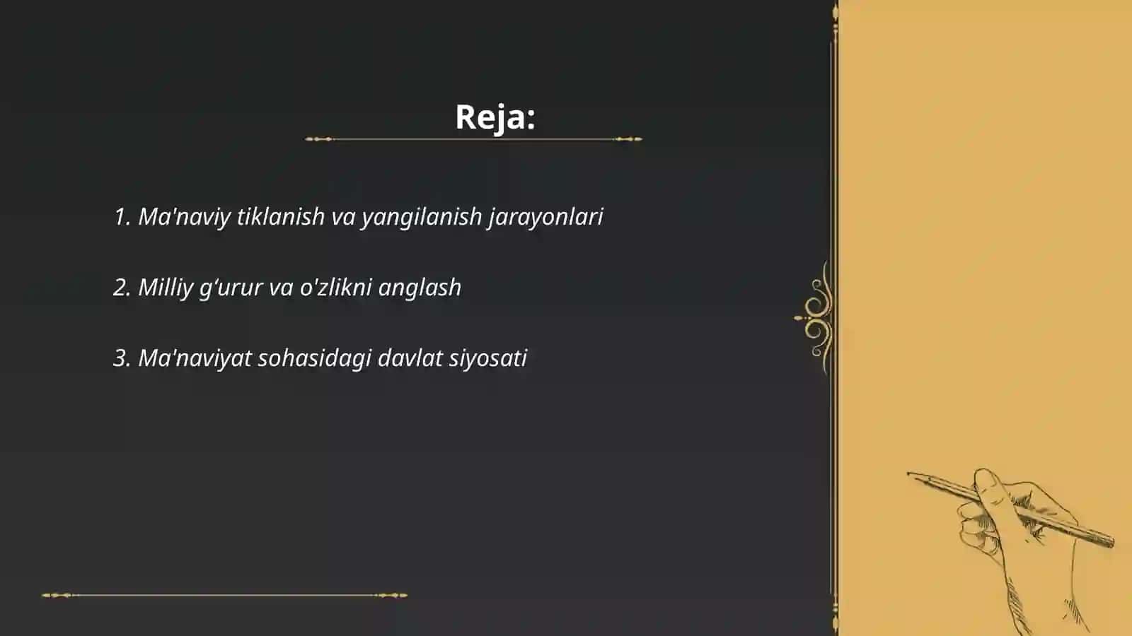 Ma'naviy tiklanish va yangilanish jarayonlari 2