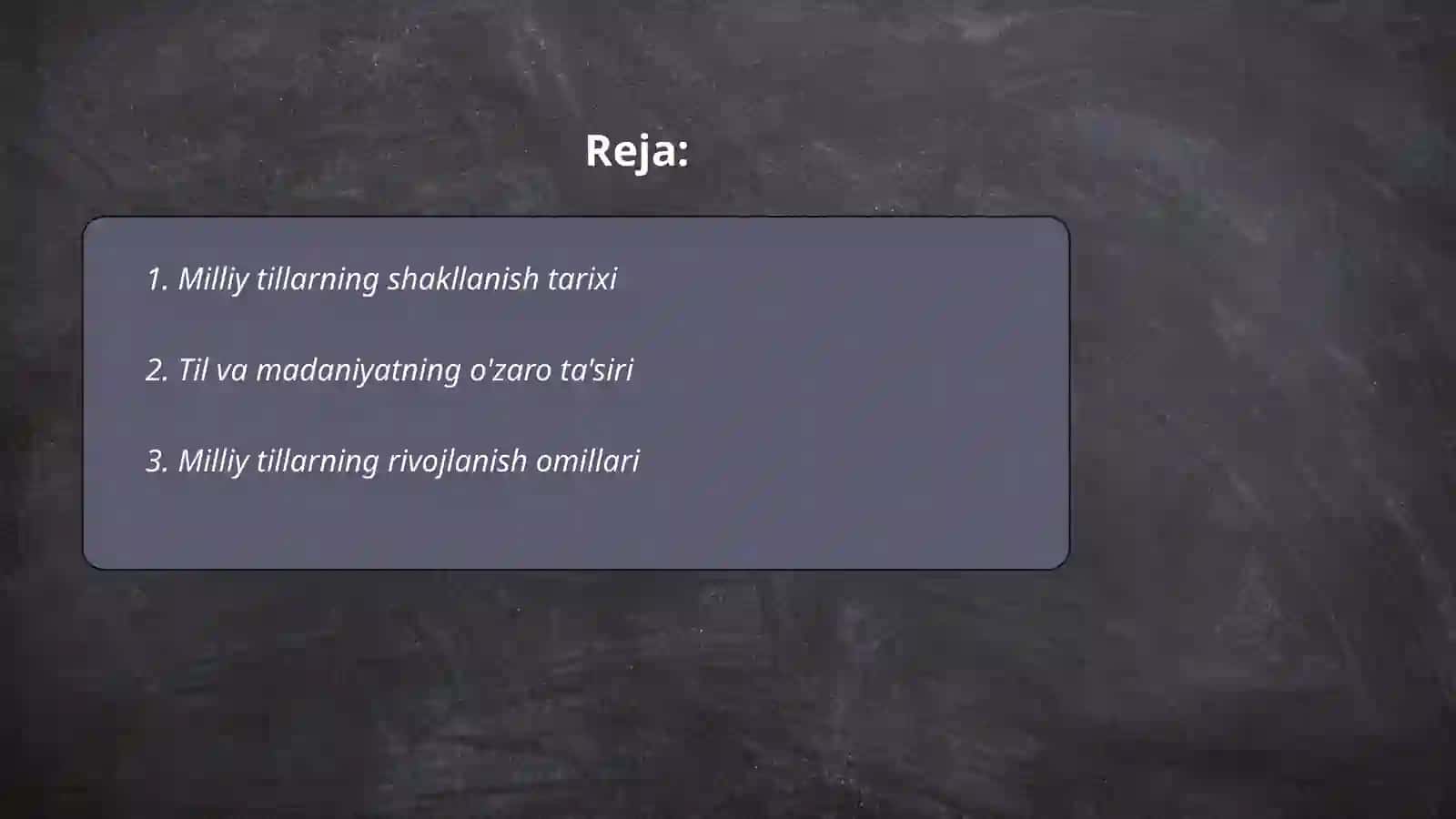 Milliy tillarning shakllanishi va rivojlanishi 2