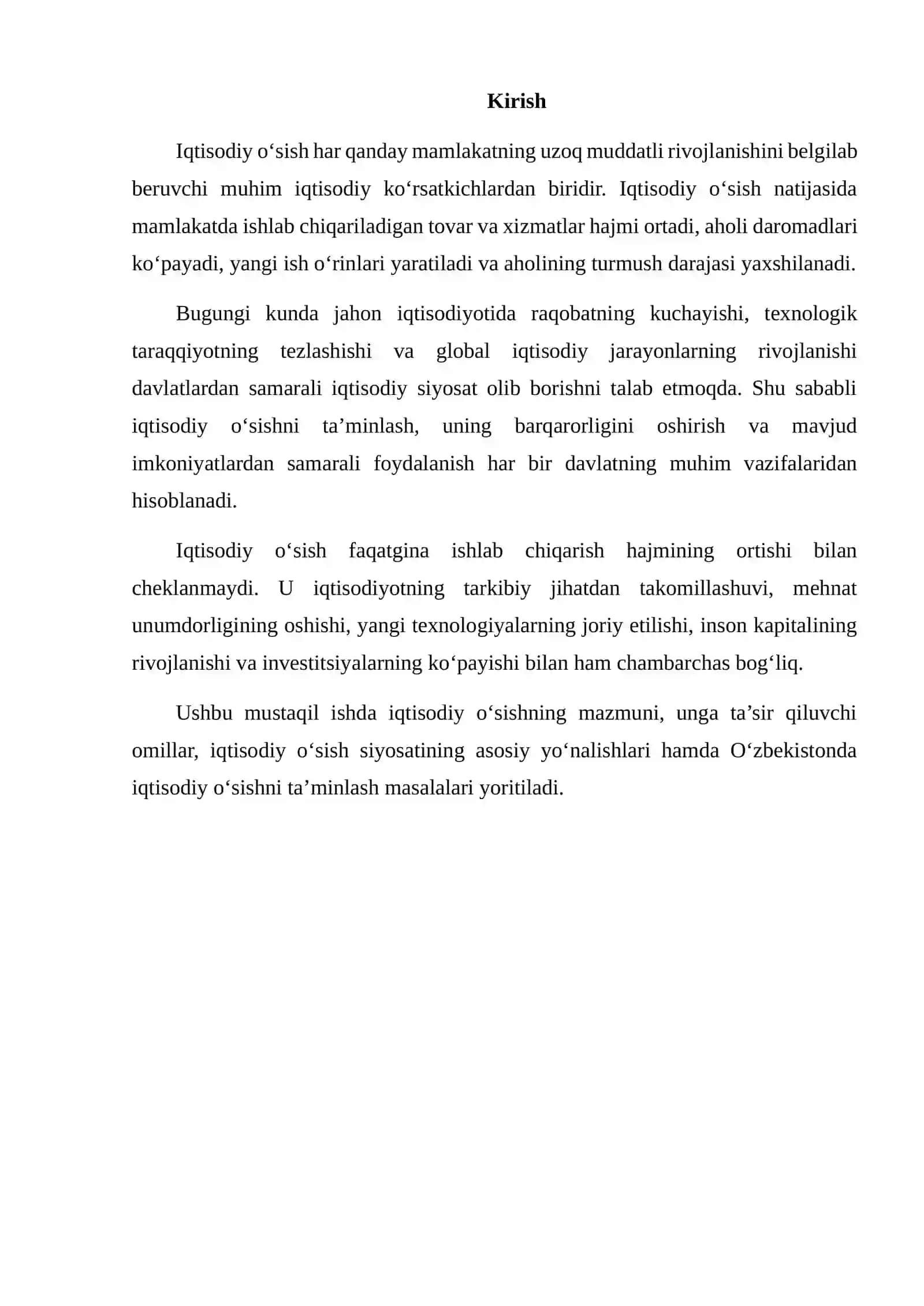 IQTISODIY O‘SISH SIYOSATI 2